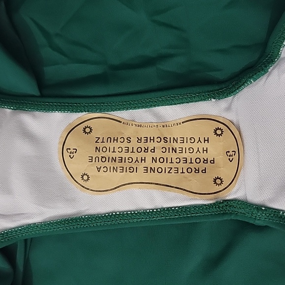 Rouche Tummy Control Retro Push-up Elegant Green One-Piece Swimsuit Plus XXL - Picture 13 of 14